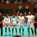 Group Photograph of Mens Double finalist which was won by the Rizwan Azam & Kashif Sulehri pair