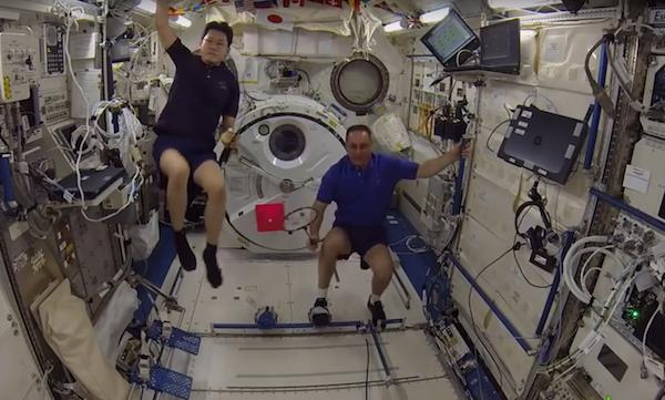 Badminton played on the International Space Station