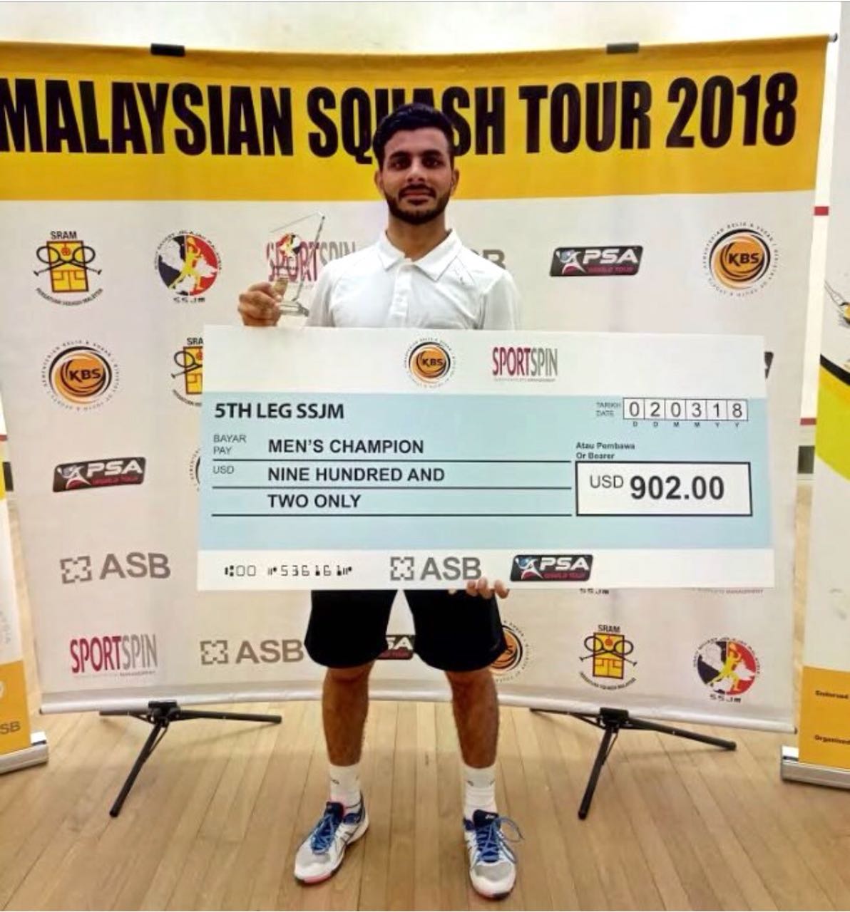 Malaysian Tour V 2018: Tayyab Aslam wins the title cap