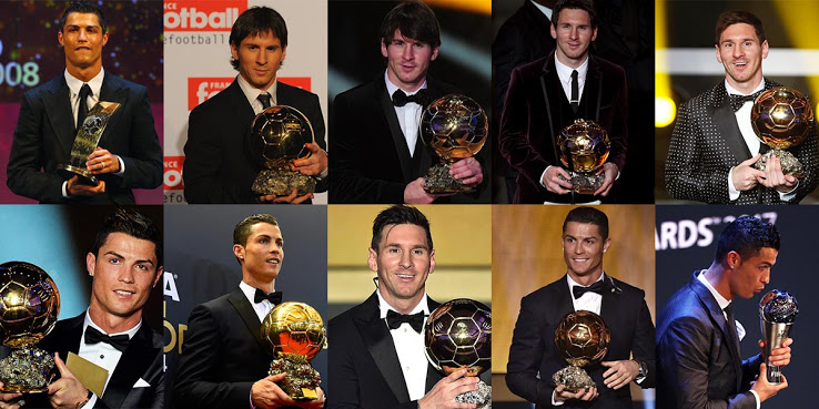 Image result for messi ronaldo ballon d'or