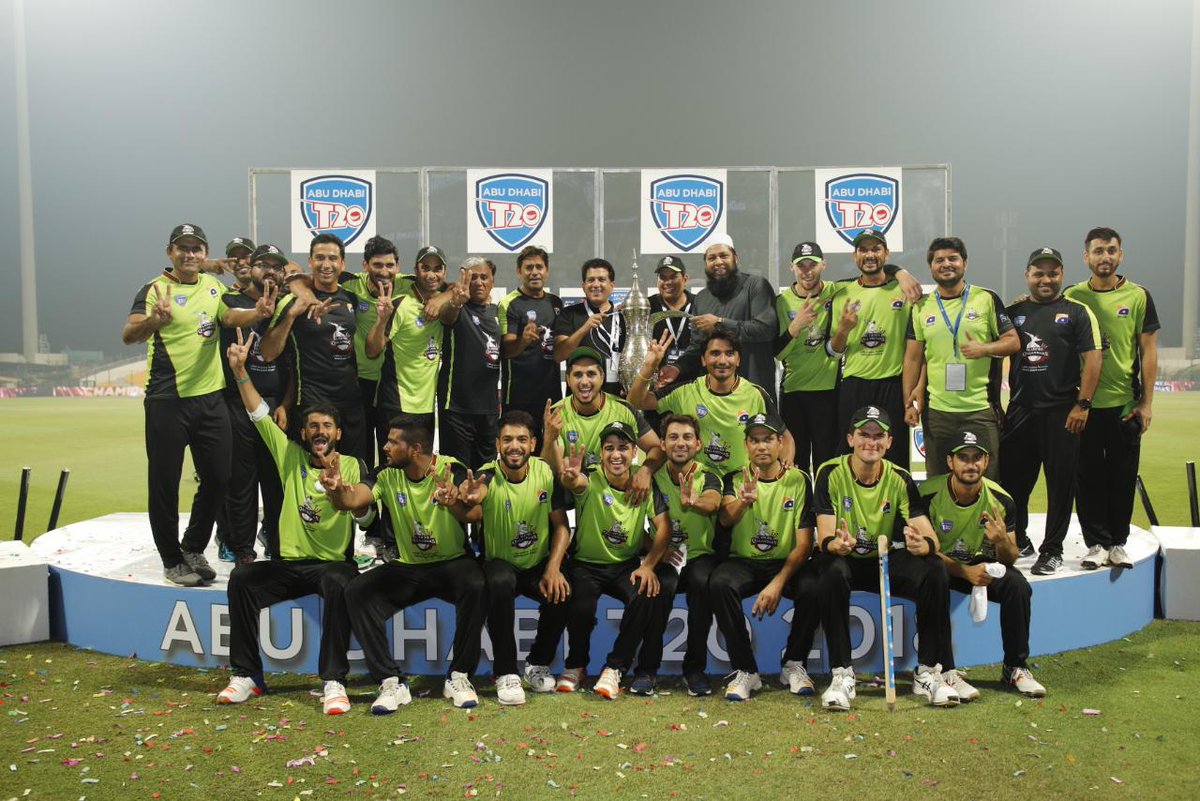 Cricket Abu Dhabi T20 Trophy Lahore Qalandars Lift The Trophy