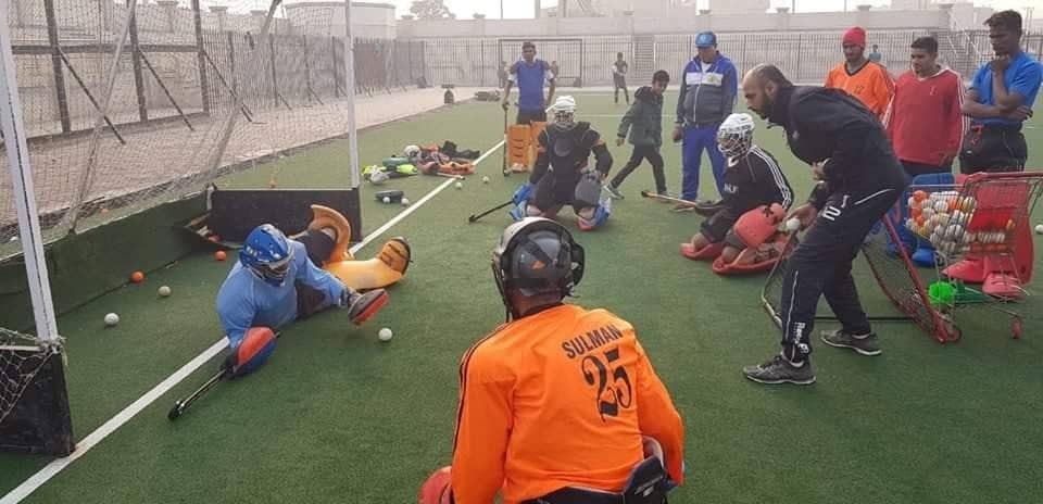 Pakistan - SBP’s 7-Game U-16 Coaching Camps: Rana Zaheer Hockey Academy players with Chief Guest