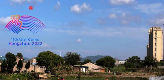 19th Asian Games 2 year count down canoe relay