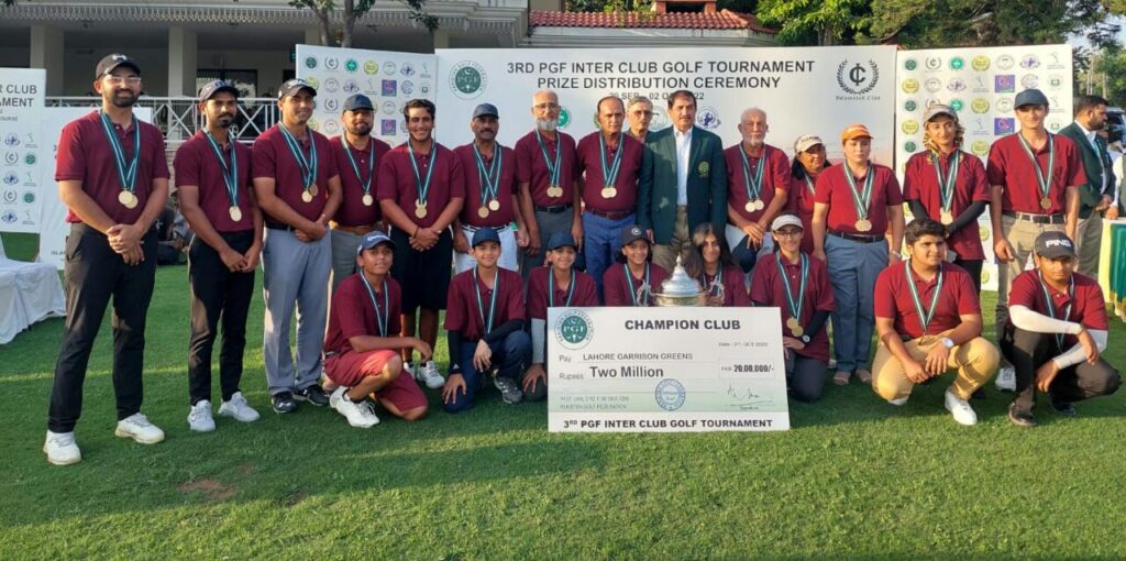 3rd PGF National Interclub Golf: Lahore Garrison Greens Are 2022 Champions & Winner of Rs. 2 Million Prize