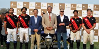 National Open Polo Championship won by Barry’s 11-8 Barrys,the winning team with trophy along with Corps Commander Lahore and others