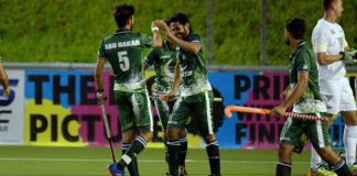 Pakistan vs Newzealand 3rd Test Hockey: Green Shirts win 4-2, Level Series Pakistan's Abu Mahmood celebrates scoring one of his three goals against New Zealand