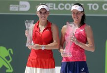 Miami Open Tennis 2017: Konta Beats Wozniacki To Lift The Cup Johanna Konta( Right) and Caroline Wozniacki ( Left) with their trophies