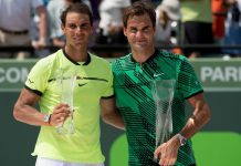 Miami Open Tennis 2017: Federer Outclasses Nadal, Conquers The Cup Roger Federer & Rafael Nadal with their trophies