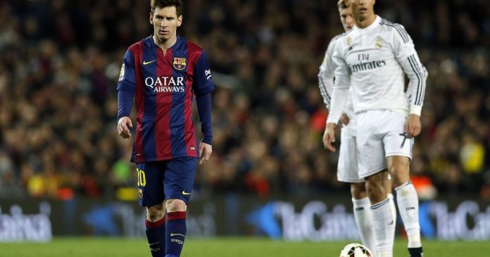 Barcelonas Messi(L) & Real Madrids Ronaldo( R) are the top two players currently