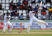 Pak vs West Indies 3rd test Day-3: Chase retired hurt, Windies crawl to 218/5