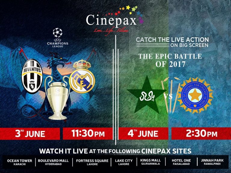 Live on Big Screen: UCL Final and Pak vs Ind Clash