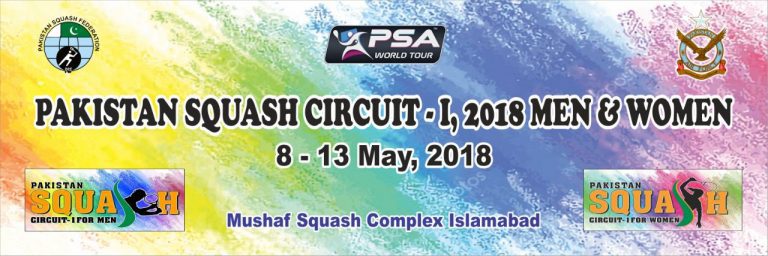 PSA World Tour – Pakistan Squash Circuit-1: Scheduled for 08-13th May