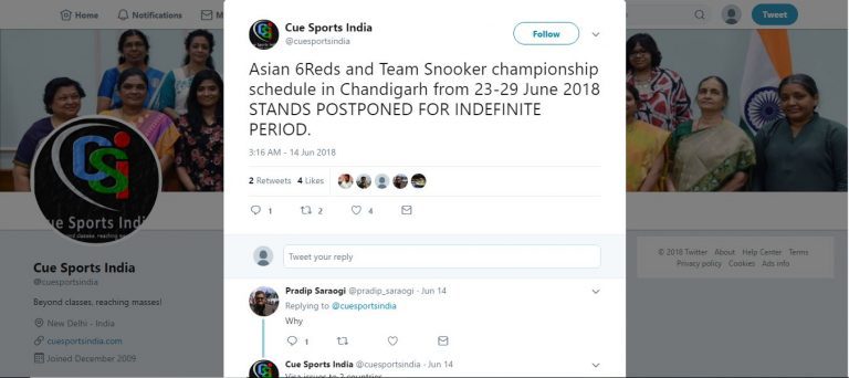 6 Red Snooker Championship 2018