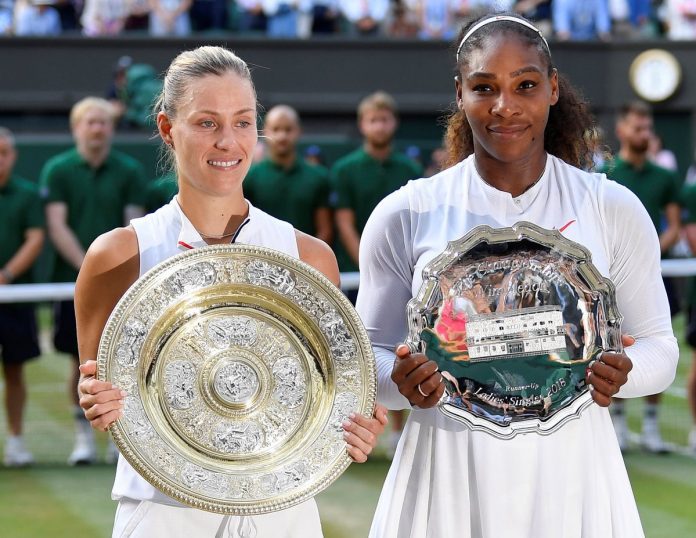Angelique and Serena Wimbledon 2018