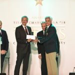 M Anees getting award of best referee (Lahore)