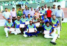 Cricket – All Punjab PBS T20 Trophy: Lahore Eleven Wins Lahore Eleven Team with the Chief Guest and Organizers