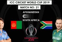 Breaking CWC ’19-SA vs Afg: 9 Wickets Win For South Africa