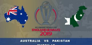 Breaking CWCC ’19-Pak Vs Aus: Australia Win By 41 Runs