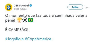 Football-Copa America: Brazil beat Peru, Clinch Title 9th Time