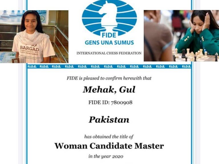 Chess-Woman Candidate Master Title: 2020 Award For Pak’s Mehak Gul