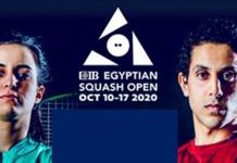 Squash-Egyptian International C’ship ’20 QFs: World No. 1 Nouran Gohar & Hania Al-Hamami Win Egyptian International Squash Championship 2020 with logo self