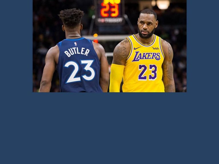 Jimmy Buttler and LeBron James NBA Finals 2020