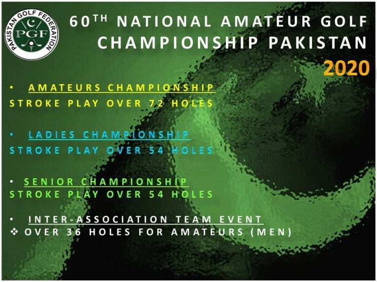60th National Amateur Golf C’ship Pakistan: Commences 31st December