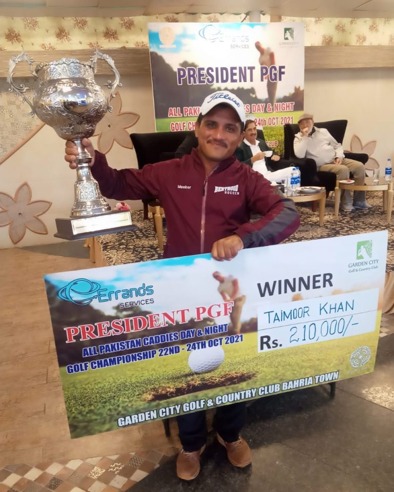 1st President PGF All Pakistan Caddies Golf: Taimoor Khan 2021 Champion