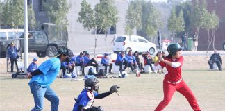 Pakistan-16th National Women’s Baseball C’ship: Commences 8th February In Gujranwala