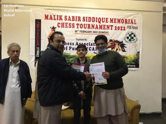 1st Position Khalid Mahmood Ashraf (Lahore)