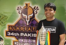 34th Gladiator Pakistan Scrabble Championship; Masters 2022: Waseem Khatri’s Record Tenth Win; Stamps His Authority