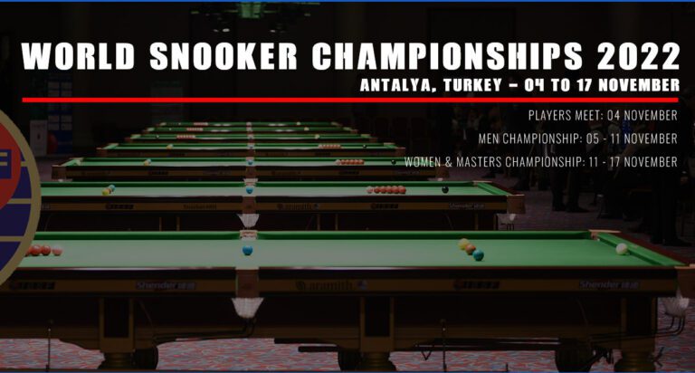 IBSF World Men Snooker Championship 2022; Turkey: Pakistan Team Announced