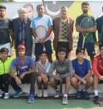 Secretary PTF Col. Gul Rehman with participating player on the inagural day