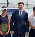 H.E Yerzhan Kistafin Ambassador of the Republic of Kazakhstan with Taira Abildayeva (KAZ) and Vlada Guryleva (RUS) and Se Young Jang (KOR) and Yehun Lee (KOR)