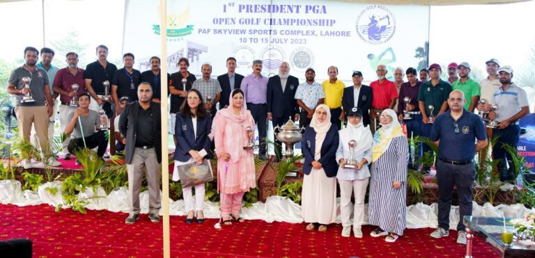 1st President PGA Open Golf C’ship 2023: M. Shahzad; Damil & Hamna Lift Titles
