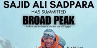 2023 Broad Peak: Pak’s Sajid Ali Ascends 12th Highest Mountain Without Oxygen